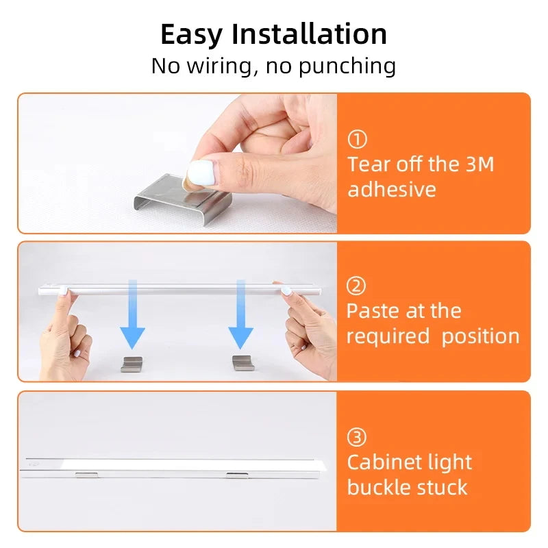 LED Sensor Cabinet Lights Dimmable Night Light for Living Room Wardrobe Kitchen Lamp Led Tube Wireless Motion Sensor Night Lamp