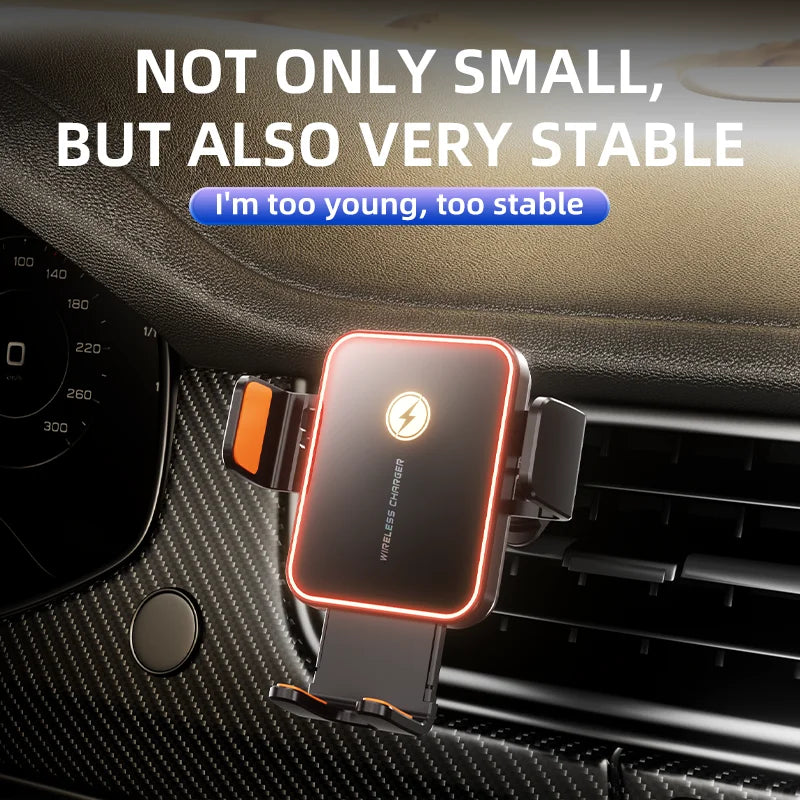Magnetic Car Phone Holder 15W Wireless Fast Charger Infrared Induction Car Air Vent Bracket for iPhone 12 13 14 15 Andorid Mount