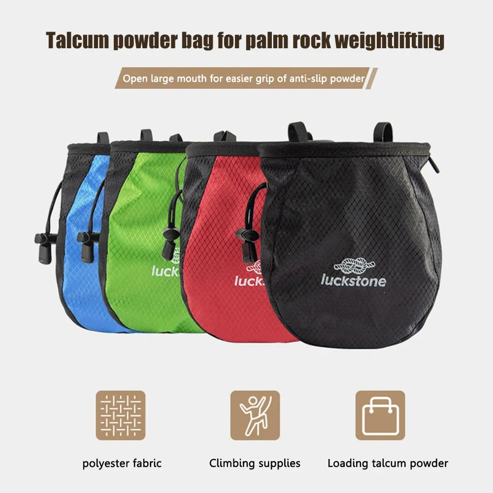 Magnesium Powder Bag Waterproof Polyester Chalk Bag Adjustable Storage Climbing Magnesium Powder Bag for Climbing Weightlifting