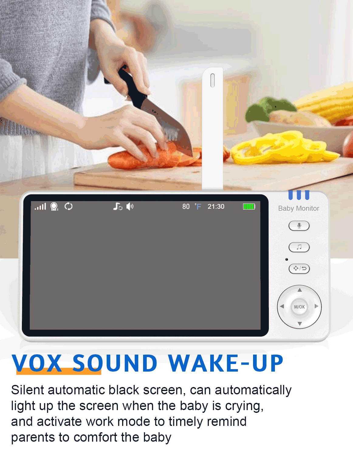Video Baby Monitor with Cam and Audio,5" Display Baby Monitor No WiFi,Remote Pan-Tilt-Zoom Baby Camera, Night Vision,2-Way Talk