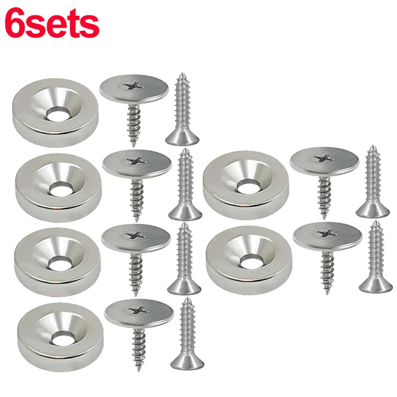 Cabinet Door Magnet Catches Round Metal Magnetic for Wardrobe Hidden Closing Magnetic Door Catch Closer for Furniture Hardware