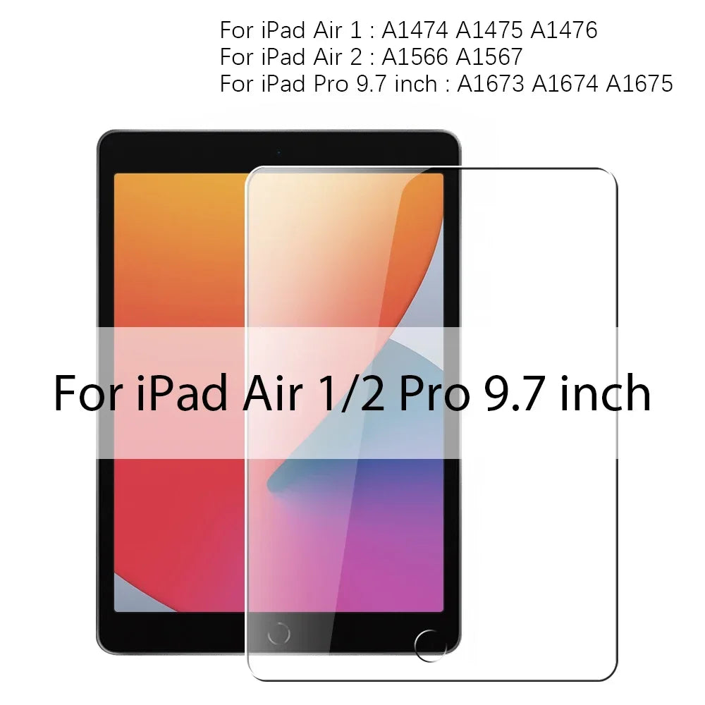 Tempered Glass Screen Protector For iPad Air 5 4 Pro 13 11 12.9 Ipad 9th Gen 10th 8th 7th 6th 5 Mini 6 10.5 9.7 M4 M2 Film