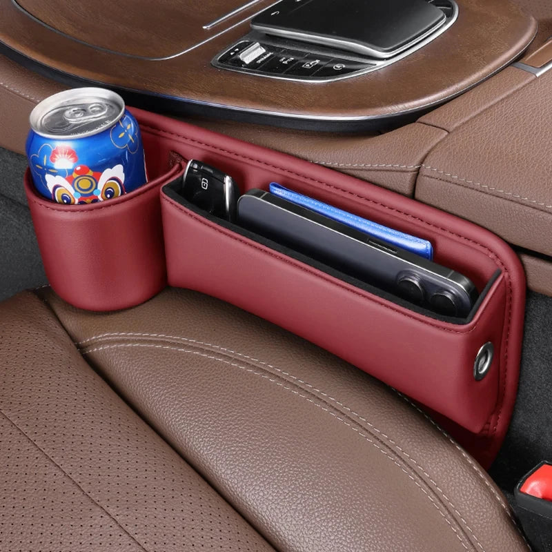 Car Seat Gap Organizer Multifunction Console Crevice Storage Box For Car Seat Gap Filler With Cup Holder Interior Accessories