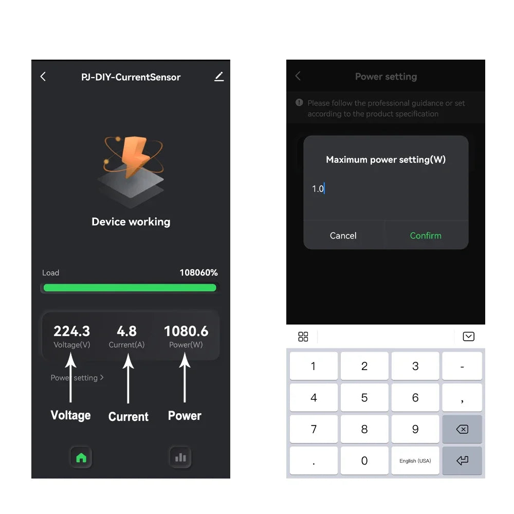 Tuya Smart Life WiFi Energy Meter 80A 1/2 Channel with Clamp App Monitor Solar Export and Import Power AC100V/240V