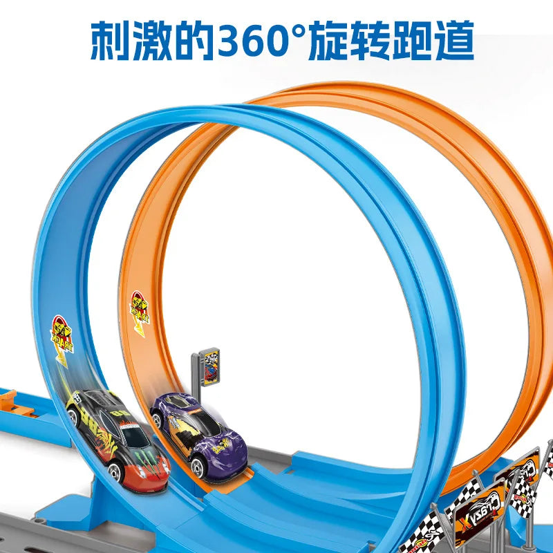 metal racing cars, alloy track catapults, and track carsBoys' and children's toy cars,