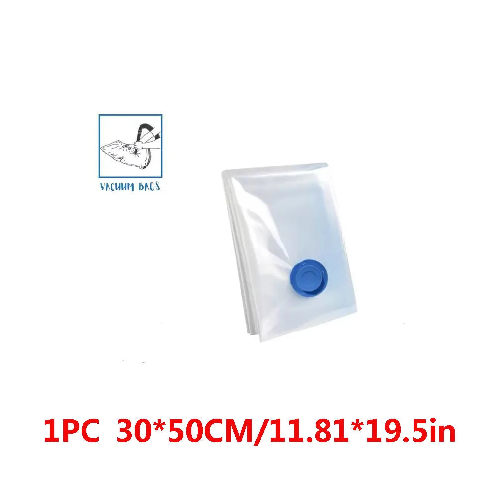 1/5 Pack Vacuum Storage Bags, Space Saver Bags Compression for Comforters and Blankets, Sealer Clothes Travel Packing Organizer