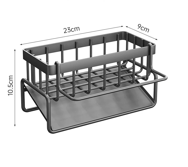 Sink Cleaning Tools Storage Rack Kitchen Multifunctional Stainless Steel Drain Rack for Sponge Cleanser Organizer Rag Hanger