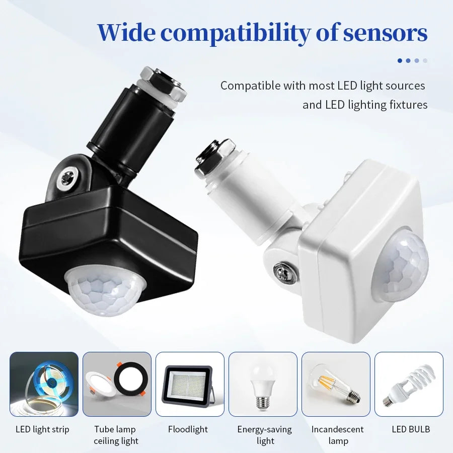 AC 220V 110V PIR Motion Sensor Adjustable Smart Light Switch Human Body Detection Human Presence Sensor Detector Light Sensor
