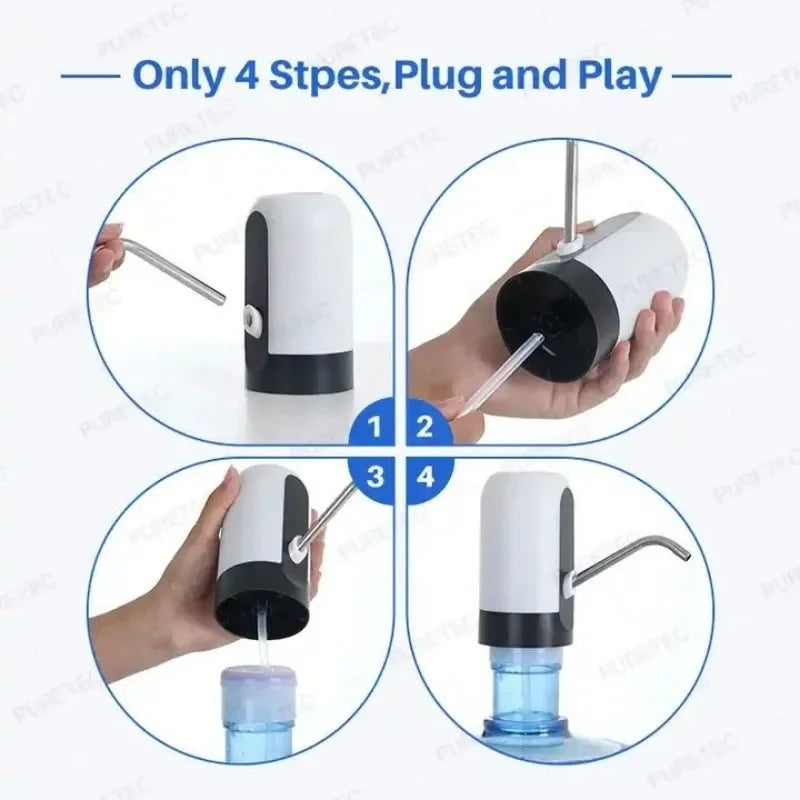 USB Water Dispenser Waterer Drink Items Automatic Manual Pump Rechargeable Electric Kitchen. Bottle Dispensing Drinkware Carboy