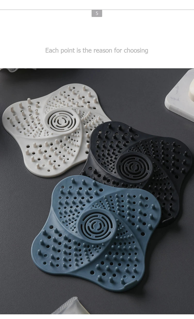 Sink Filter Hair Catcher Bathtub Drain Cover Stopper Sink Mesh Strainer Catch Hairs Bathroom Kitchen Shower Bath Accessories