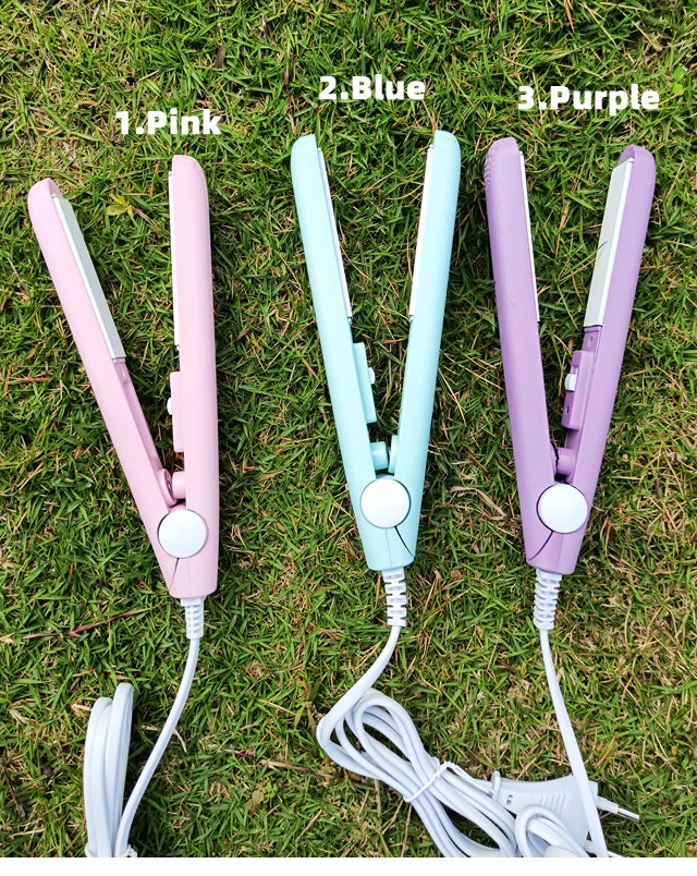 3-in-1 Hair Iron Curling Hair Flat Iron Straightening Brush Hair Comb Mini Hair Straightener and Curling Iron Styling Tools