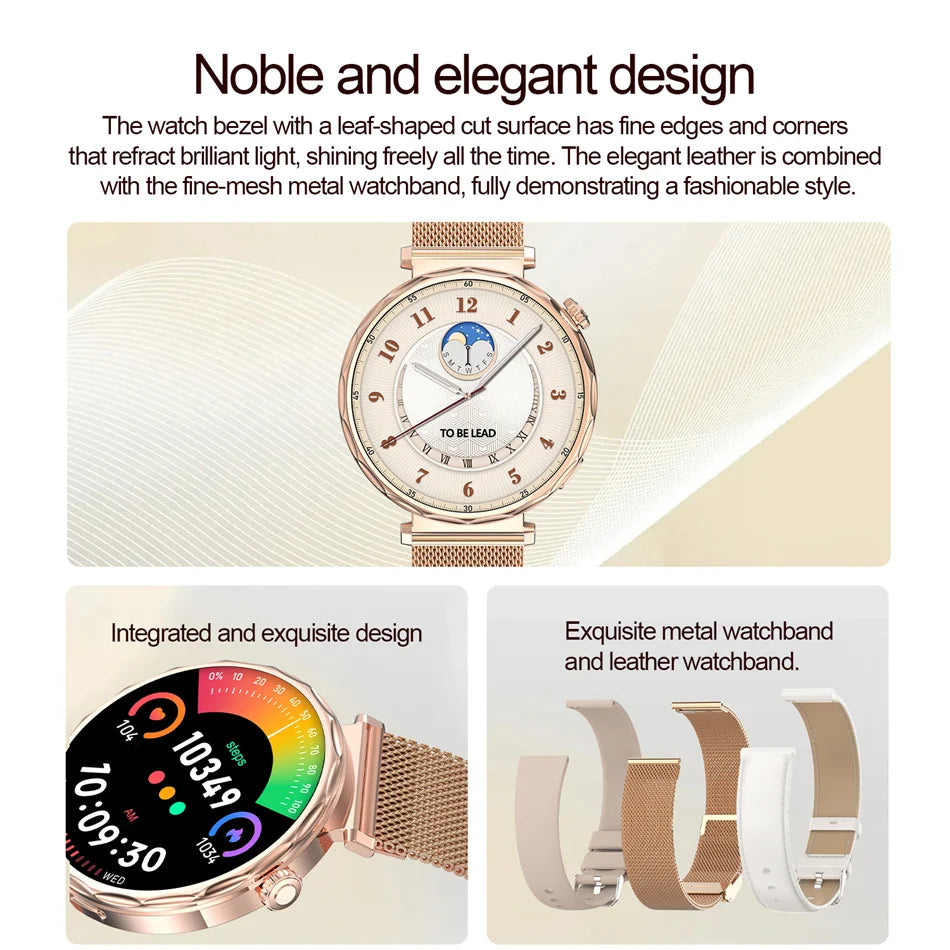 2025 New GPS Tracking Smartwatch Women AMOLED HD Screen Heart Rate Bluetooth Call IP68 Waterproof Smart Watch Android IOS