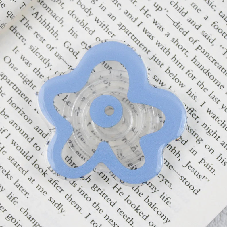 Cute Floral Phone Grip Tok Flower Cellphone Stand Holder for iPhone 15 14 Mobile Bracket Foldable Expanding Kickstand