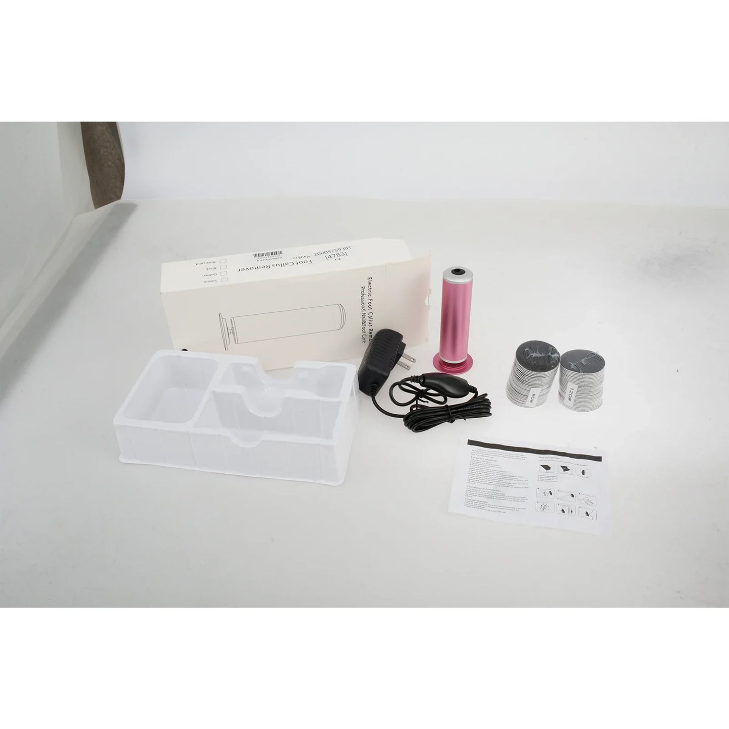 Electric Foot File Adjustable Speed Feet Callus Remover Professional Electric Foot File Callus Remover with 60 Pcs Sandpapers