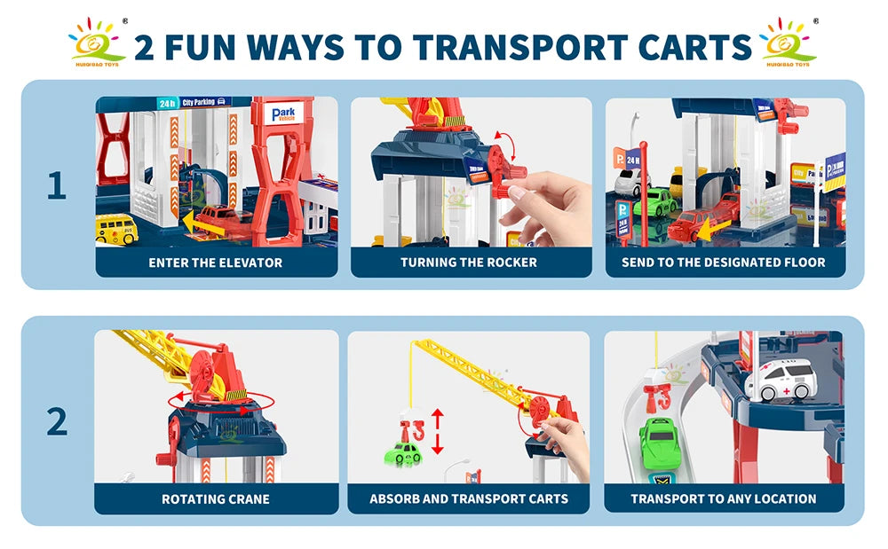 DIY Children's Parking Toy City Car Parking Lot Building Assembly Multi-Layer Rail Track Slot Garage Toys for Children Boy Gifts