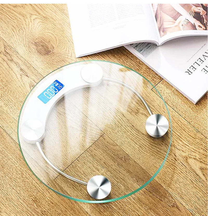 LCD Display High-Definition Digital Scale Round Shape Bathroom Body Weight Scale 0.2-180KG Precision Floor Electronic Scales