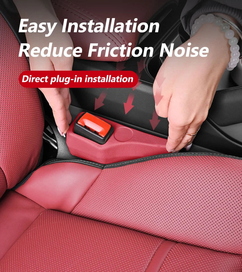 2Pcs Car Seat Gap Filler Odorless Seat Belt Buckle Protector Flexible Seat Side Gap Filling Strip Universal Auto Drop Blocker