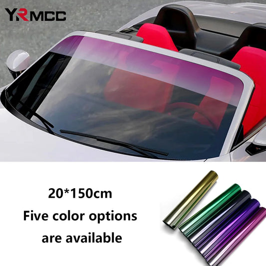 Car Windshield Solar Film 20X150cm Window Tint Vinyl Wrap Sunshade Protector Dyeing Film for Car Heat Insulation Sun Protection