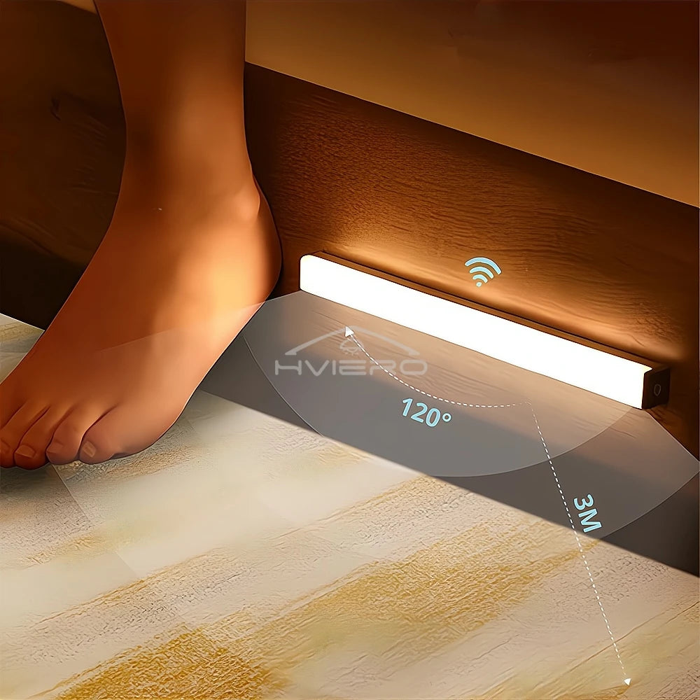 Wireless Motion Sensor Led Lamp Usb Rechargeable Night Light Kitchen Wardrobe Closet Living Decorative Lighting Smart Touch Bulb