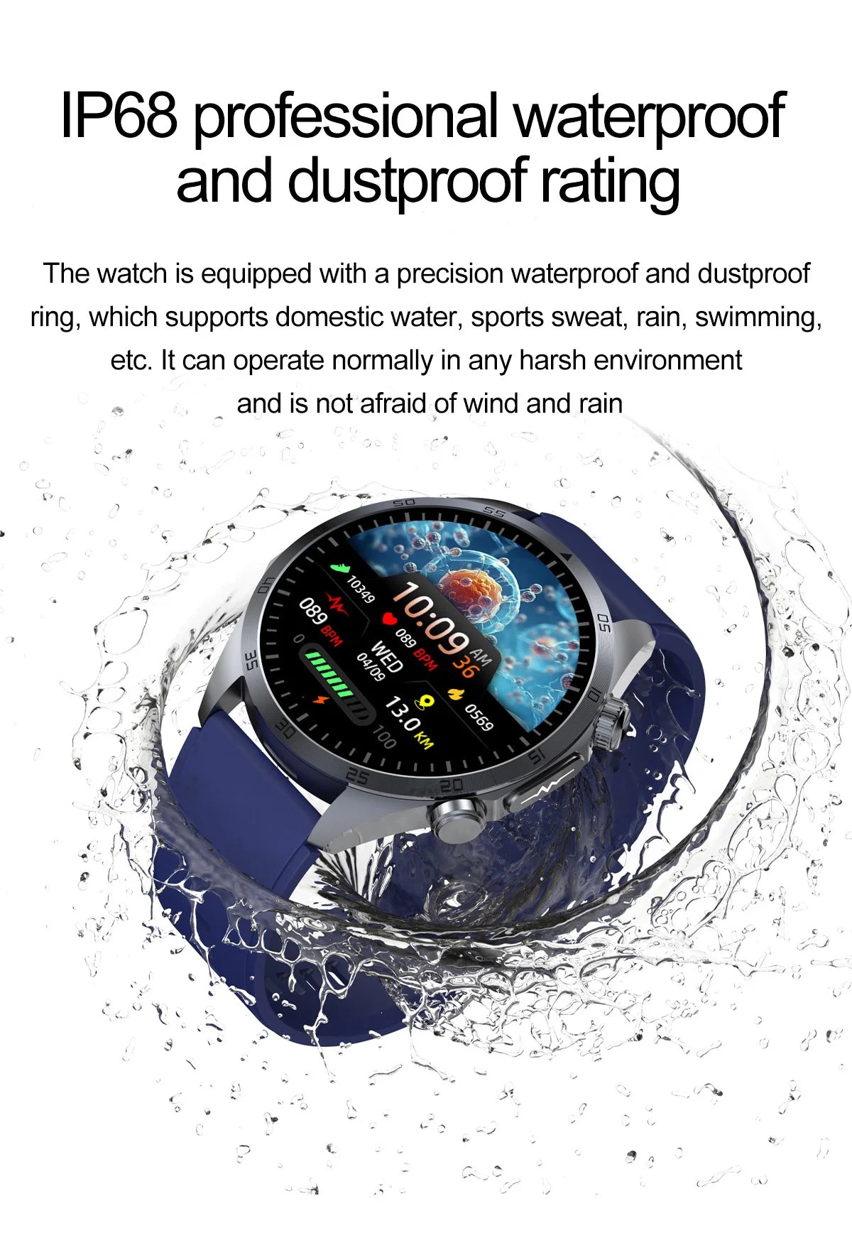2025 Laser Pulse Uric Acid Blood Fat Nursing Smart Watch Men Body Fat Blood pressure ECG+PPG Sleep aid Treatment Health Watch