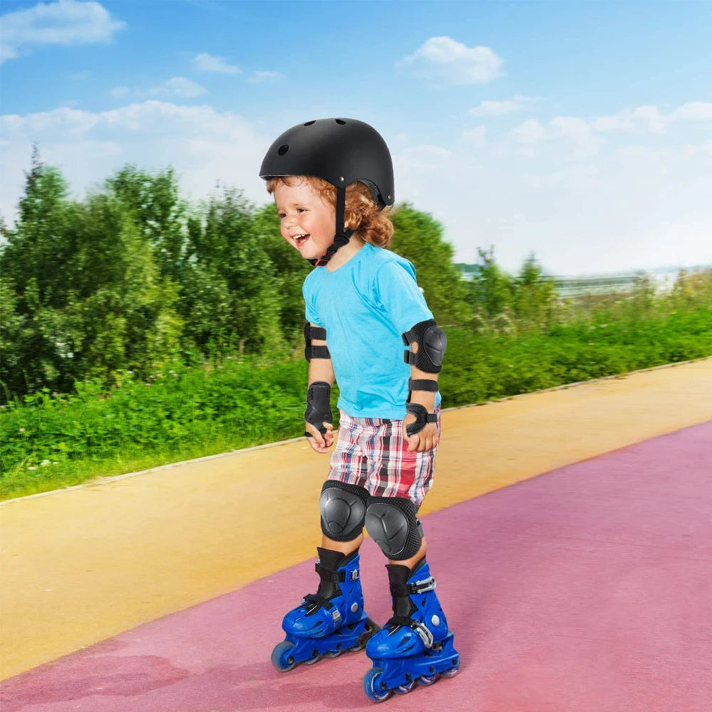 6PCS Kids Protective Gear Set Knee Pads for  3-14 Years Toddler Knee & Elbow Pads with Wrist Guards 3 in 1 for Skating Cycling