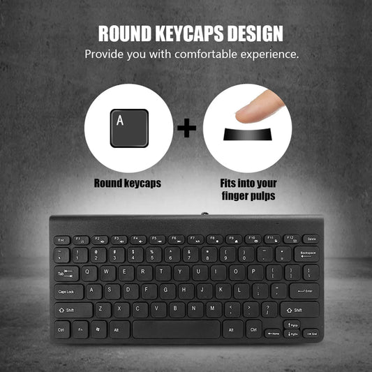 Ультратонкий комплект из проводной USB-клавиатуры, оптической мыши и мыши для ПК и ноутбука.