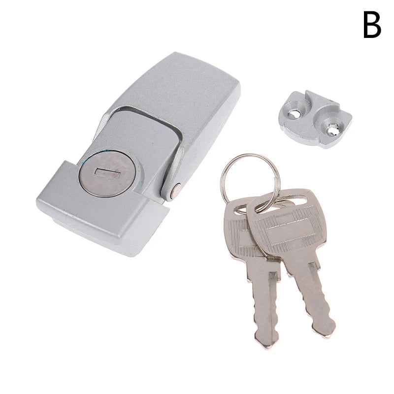 Cabinet Black Coated Metal Hasp Latch DK604 Security Toggle Lock With Two Keys