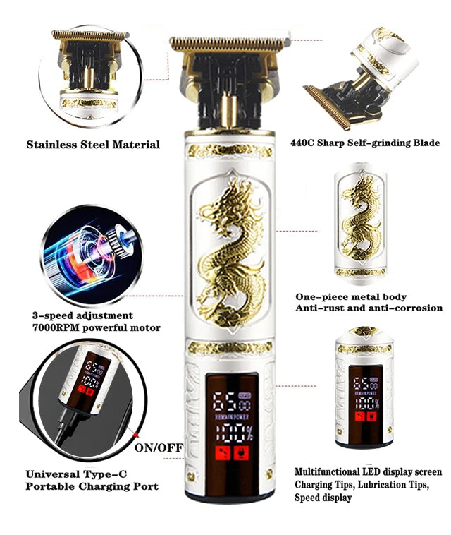 New WaterProof Professional Electric Shaver for Men Razor for Men Mower Beard Trimmer Barber Shaving Machine T9 Hair Clipper