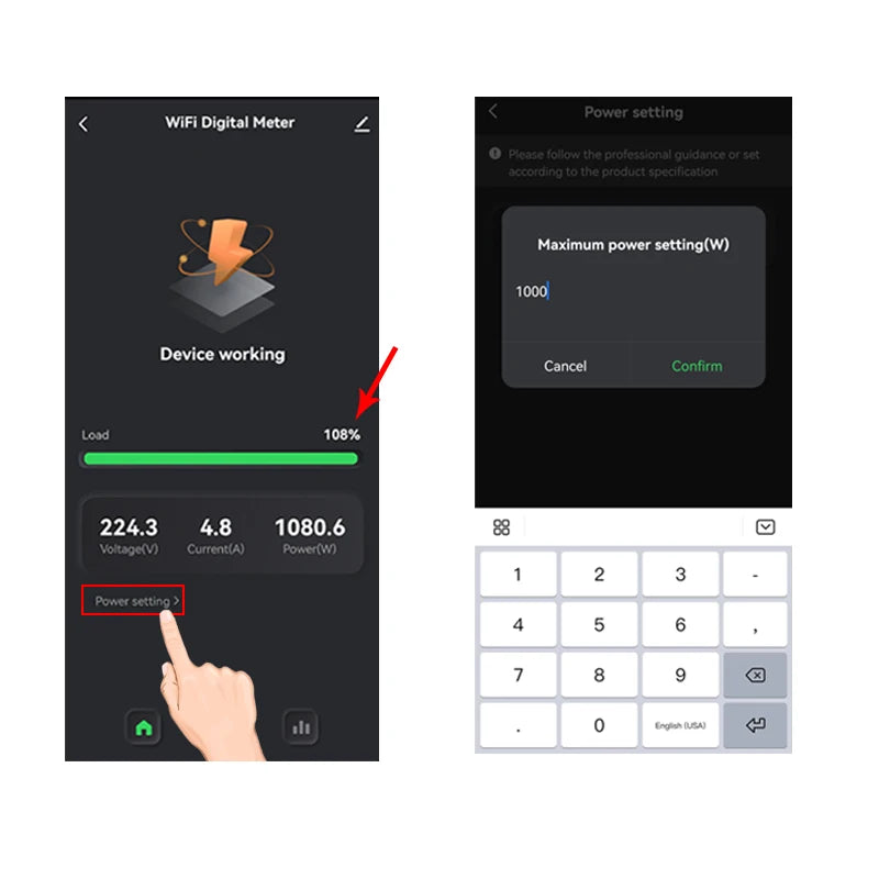 Tuya Smart Life WiFi Energy Meter 80A 1/2 Channel with Clamp App Monitor Solar Export and Import Power AC100V/240V