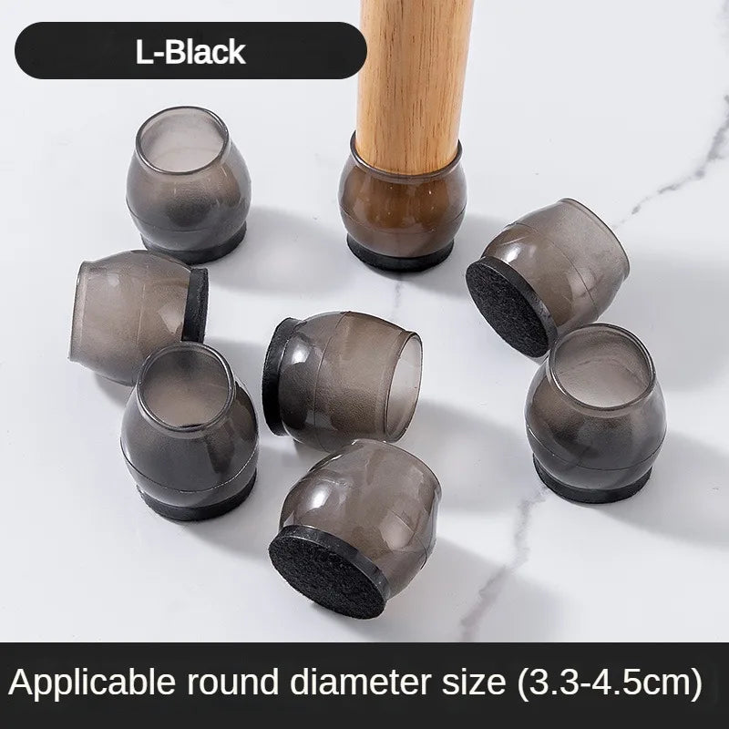 16/8/4Pcs Silicone Non-Slip Legs Pads Thick-soled Furniture Sofa Anti-noise Feet Cover Wood Floor From Scratches Protectors Mat