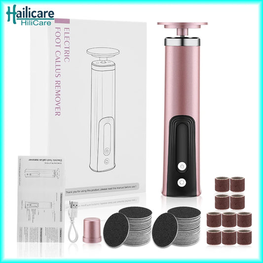 Electric Foot Callus Remover Heels Remove Dead Skin Pedicure Tools Wireless Rechargeable Foot Heel Care Tool With Sandpaper