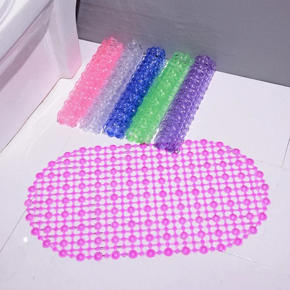 New Non-slip PVC Anti-skid Bath Mats Soft Shower Mat Massage Mat with Suction Cup Non-slip Bathtu Bath Mat Bathroom Accessories