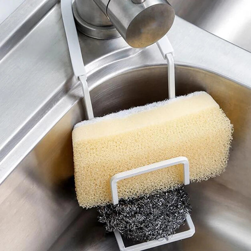 Durable Sink Caddy Sink Sponge Holder Small Kitchen Bathroom Metal Organizer Liquid Dish Drainer Faucet Rack Shower Convenient