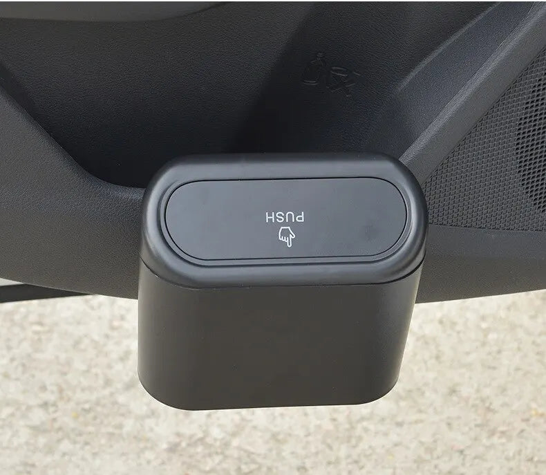 Portable Car Trash Can Hanging Mini Vehicle Garbage Organization With Lid Multifunctional Folding Automotive Garbage Storage Box