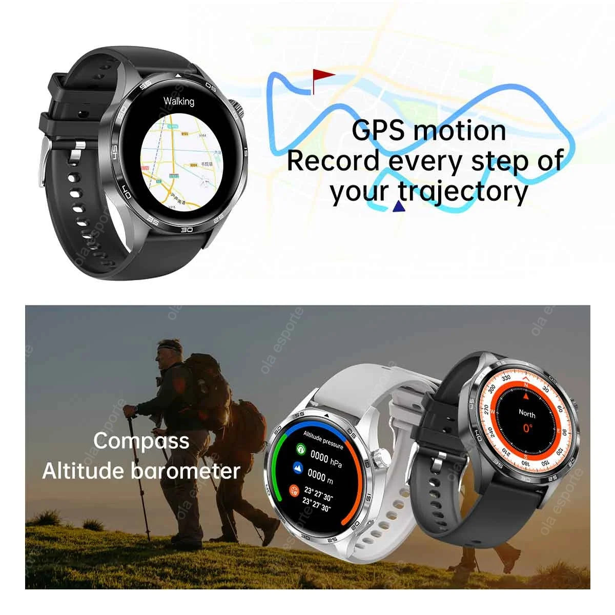 ساعة GT5 Pro الذكية الجديدة للرجال، إصدار 2025، مزودة بنظام تحديد المواقع العالمي (GPS)، وشاشة AMOLED بزاوية 360 درجة، وتقنية NFC، وبلوتوث لإجراء المكالمات، ومقاومة للماء، وميزة مراقبة الصحة، متوافقة مع نظام iOS.