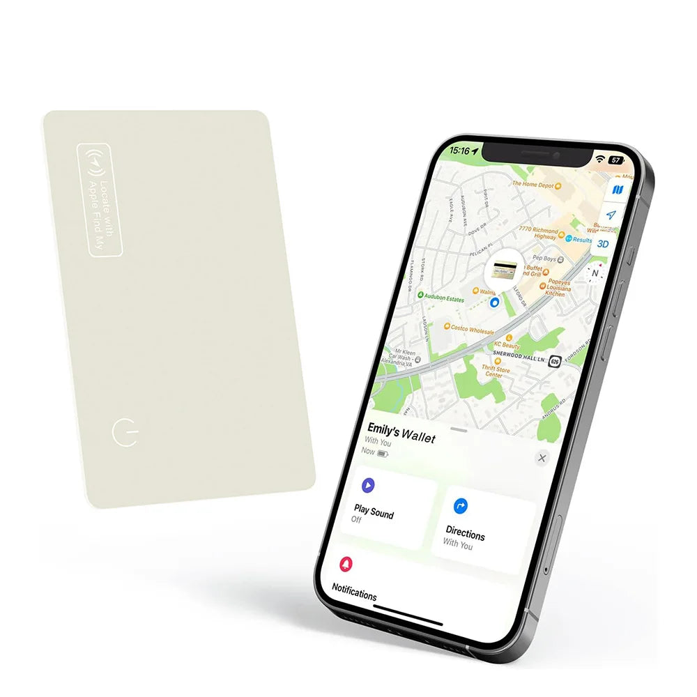 Airtag Card Wallet Tracker Thin 1.6mm, Rechargeable Air Tag Compatible with Find My (iOS Only), Item Finder Locator for Luggage