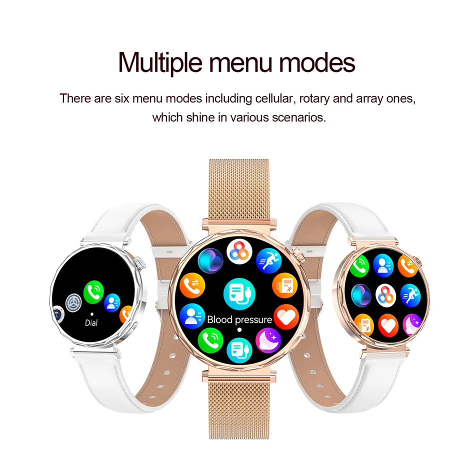 2025 New GPS Tracking Smartwatch Women AMOLED HD Screen Heart Rate Bluetooth Call IP68 Waterproof Smart Watch Android IOS