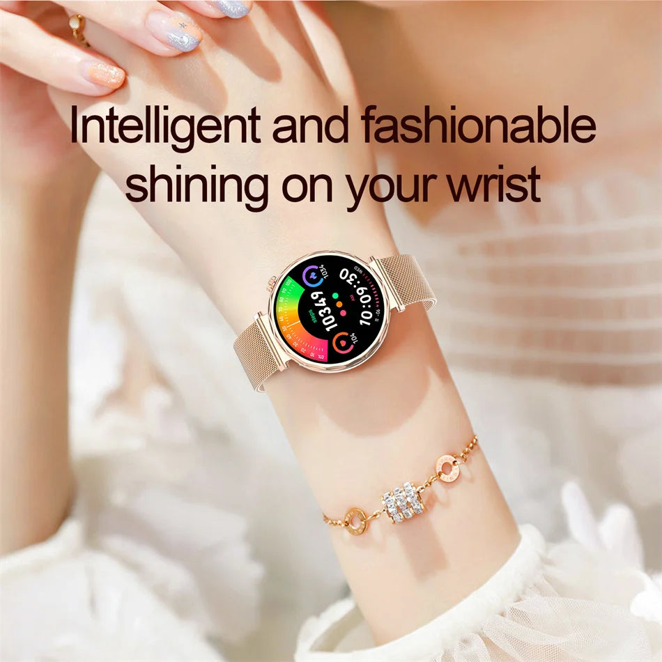 2025 New GPS Tracking Smartwatch Women AMOLED HD Screen Heart Rate Bluetooth Call IP68 Waterproof Smart Watch Android IOS