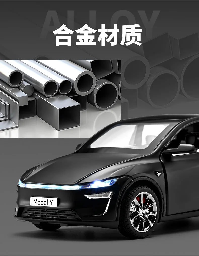 New 1:32 Model Y Electric SUV Metal Alloy Diecast Toy Car Model Sound And Light Children's Toy Collectibles Birthday Gift Friend