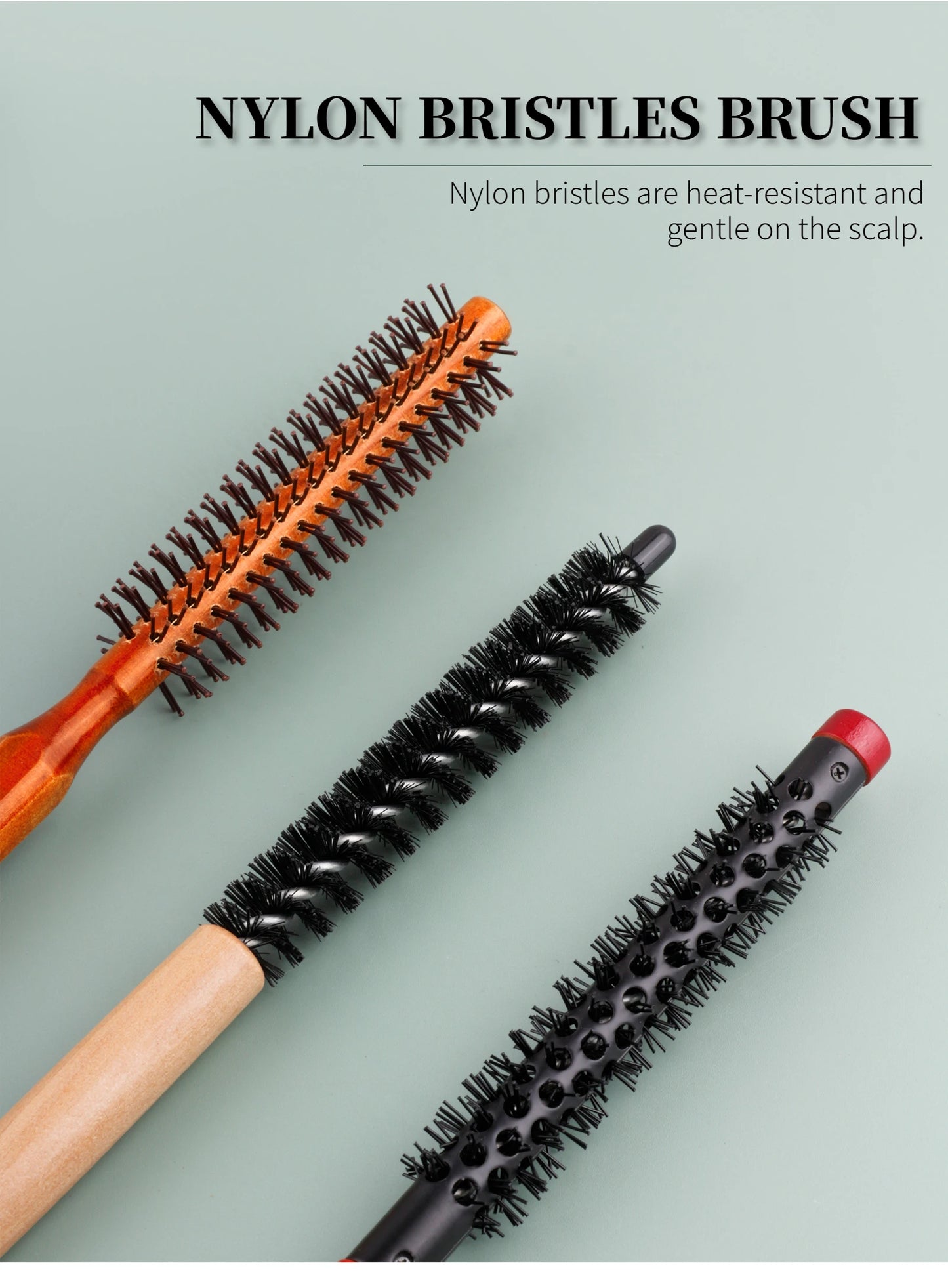 2/3Pcs Professional Small Round Hair Brush Set 8mm 11mm 16mm Hair Styling Brush Salon Curling Brush For Hairdrerssing Tool