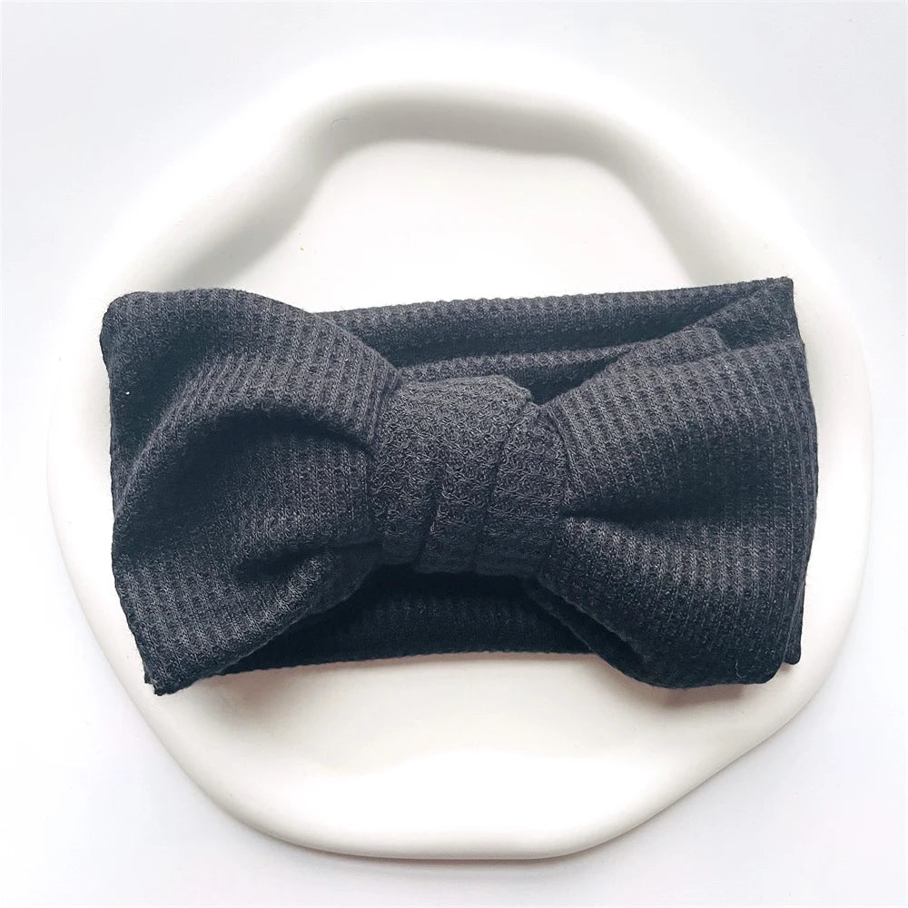 Baby Girl Bow Headband for Children Newborn Baby Turbans for Babies Solid Big Bowknot Headbands Infant Baby Hair Accessories