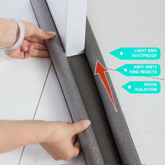 95cm Waterproof Seal Strip Draught Excluder Stopper Door Bottom Guard Double Silicone Rubber Seal Dustproof Soundproof