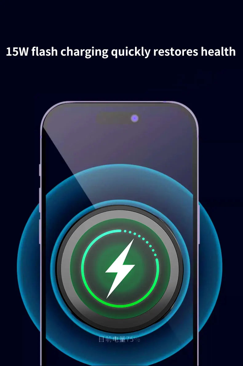 HOMEFISH Magnetic Car Wireless Charger Stand Mobile Phone Chargers Holder For Phone Pad  Watch Earphones Fast Charging Station