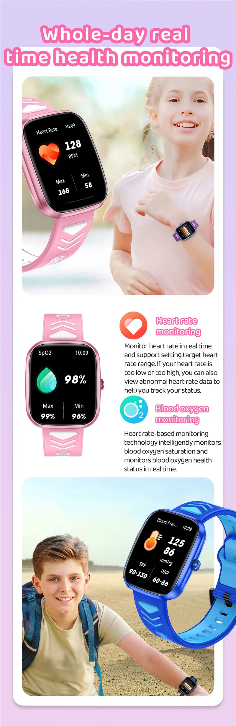 New Kids Smart Watch Child HD Touch Screen Games Smartwatch Music Watch Boy Girl Gift Children Smartwatch For IOS Android
