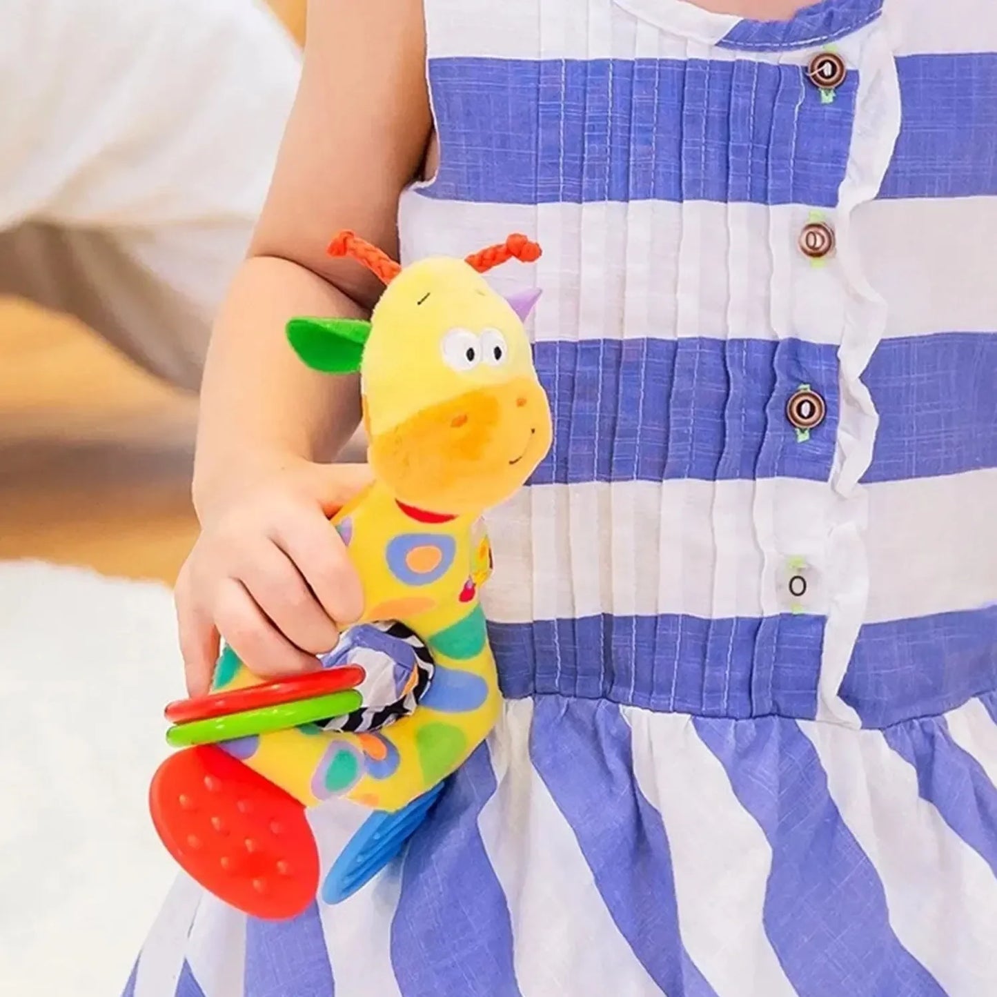 7Types Baby handheld toys rattle music Teether can bite Baby grip training Crib bell Stroller hanging bell Giraffe gift