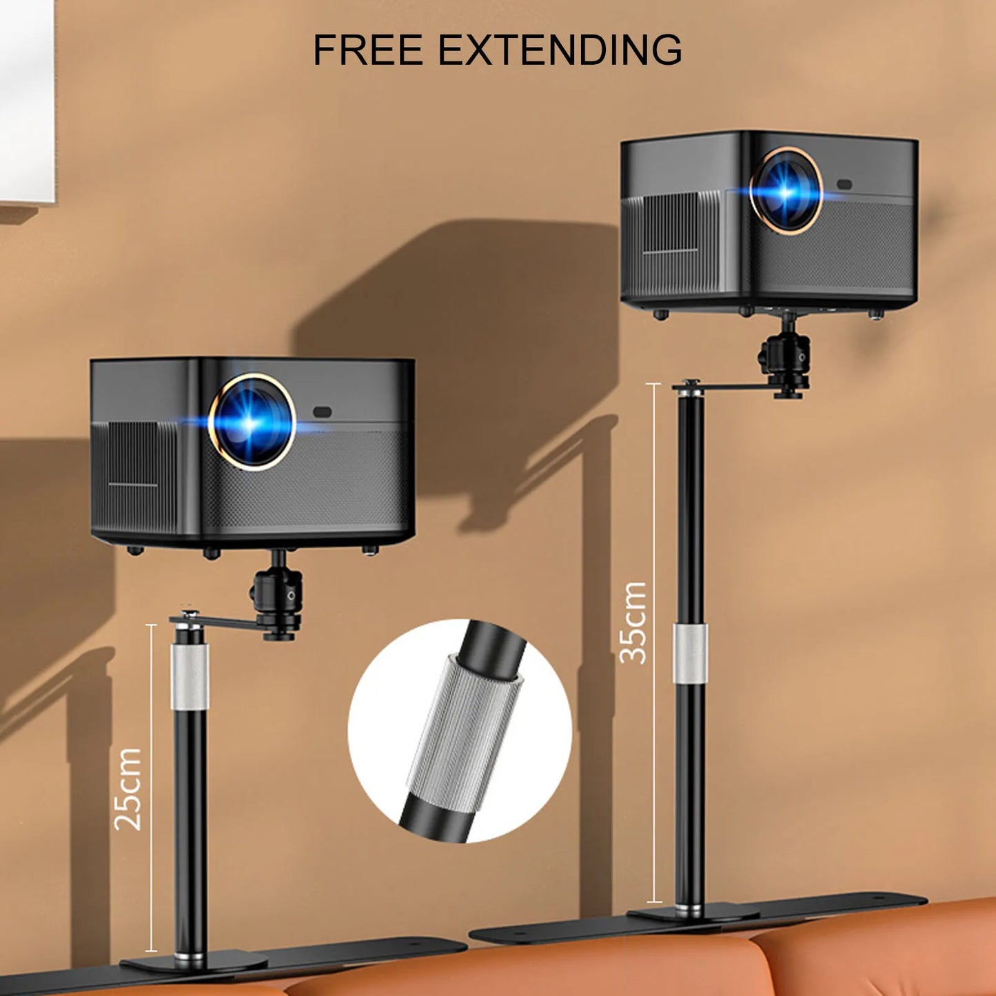 Adjustable Projector Stand Projector Stand 24‑40CM Adjustable Angle Projector Mount Holder 1/4in Thread for Sofa Bedside