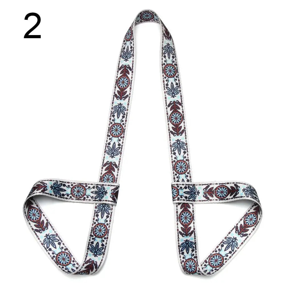 Nylon Colorful Straps Yoga Mat Strap Belt Adjustable Sports Sling Shoulder Carry Strap Belt Exercise Stretch Elastic Yoga Belt