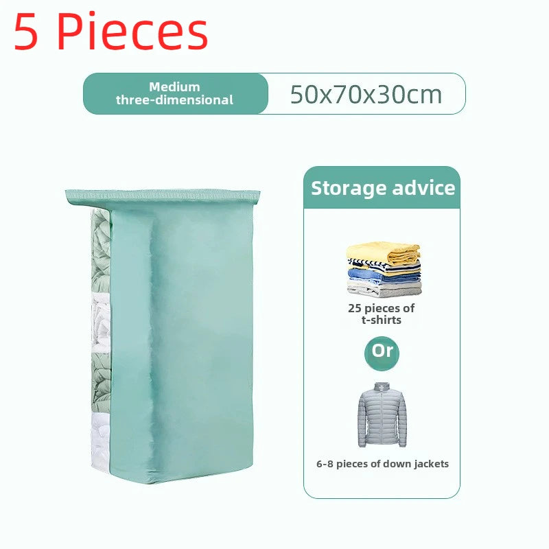 Vacuum Compression Bag No Pumping Clothes Quilt Storage Home Bag Large 3D Vacuum Compression Bags
