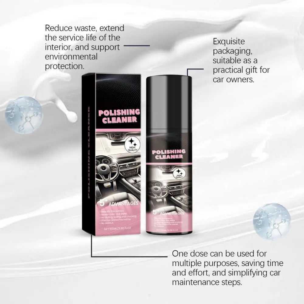 100ml Auto Interior Polish Car Shine Cleaner Interior Detailer Spray Protective Color Fading Repair Car Care Detailing Spray