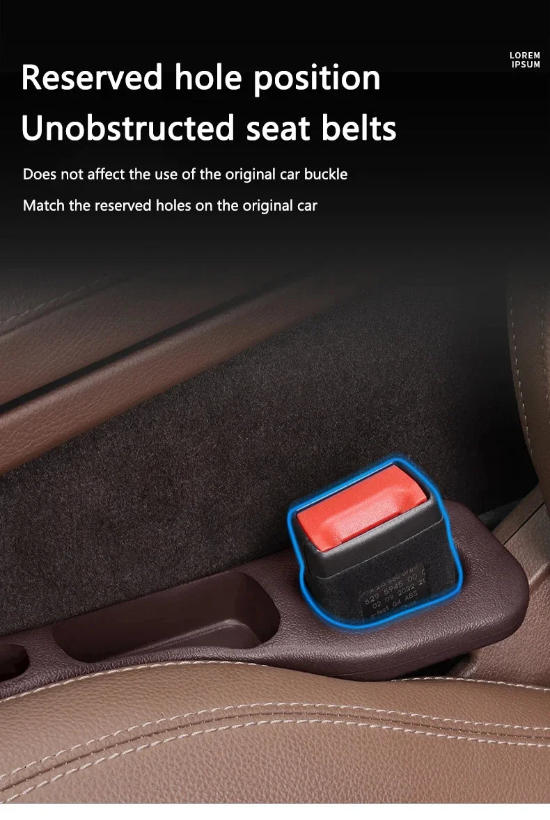 2pcs Car Seat Gap Filler Organizer Waterproof Car Seat Gap Plug Strip with 2 Grooves Seat Gap Storage Auto Interior Accessories